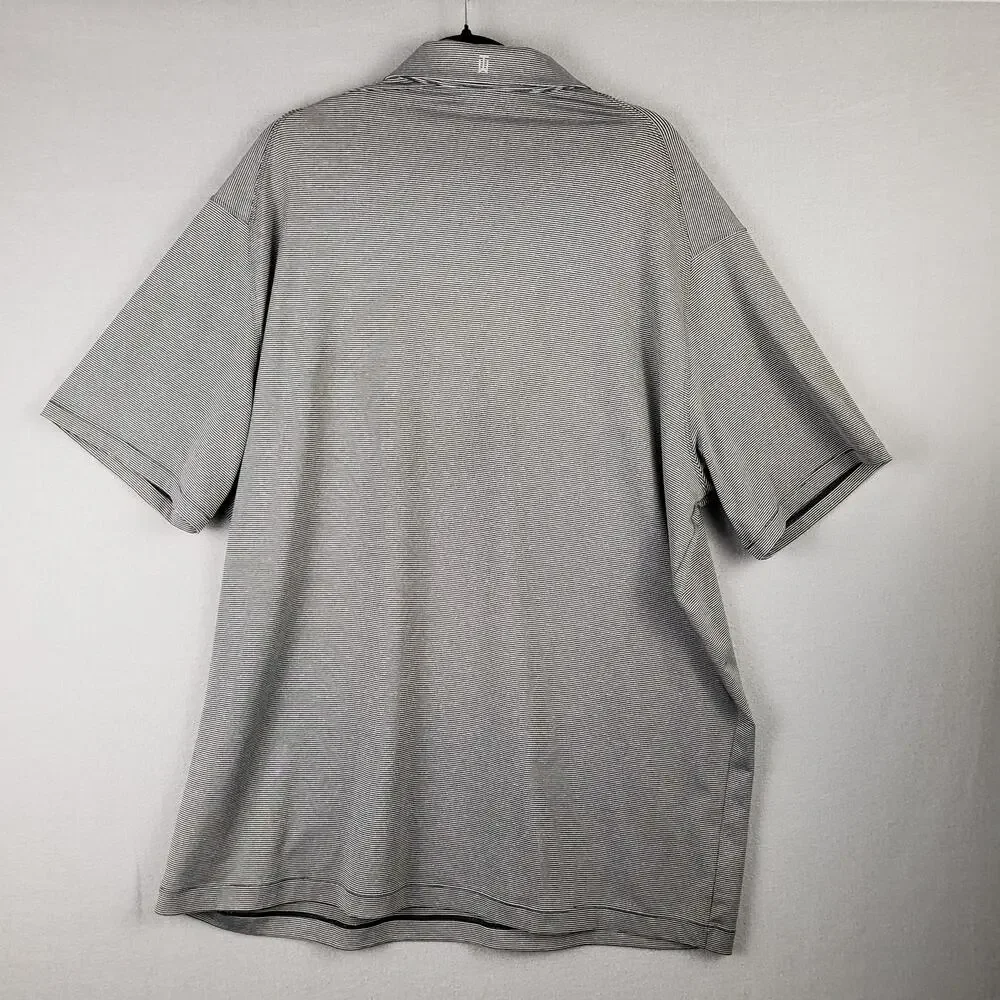 Nike Men's Size XXL Classic Golf Polo Gray Stripe Sporty Tiger Woods‎ Collection